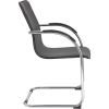 Boss Chrome Frame Black Vinyl Side Chair, 2pcs Per Pack5