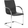 Boss Chrome Frame Black Vinyl Side Chair, 2pcs Per Pack6