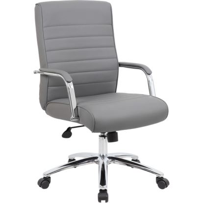 Boss Modern Executive Conference Chair-Ribbed Grey1