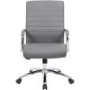 Boss Modern Executive Conference Chair-Ribbed Grey2