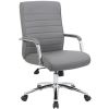 Boss Modern Executive Conference Chair-Ribbed Grey6