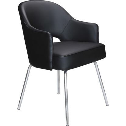 Boss Black Vinyl Guest Chair1