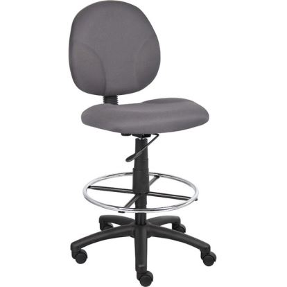 Boss Stand Up Fabric Drafting Stool with Foot Rest, Black1