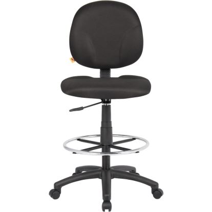 Boss Stand Up Fabric Drafting Stool with Foot Rest, Black1