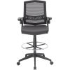 Boss Black Flip Arm Mesh Drafting Stool2