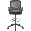 Boss Black Flip Arm Mesh Drafting Stool3