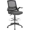 Boss Black Flip Arm Mesh Drafting Stool6