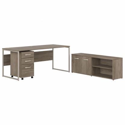 Bush Business Furniture Hybrid Collection Hickory Desking1
