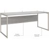 Bush Business Furniture Hybrid Platinum Gray Desking3