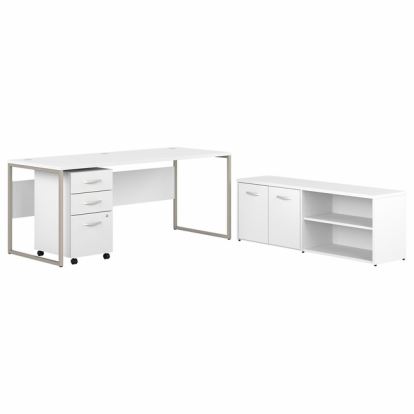 Bush Business Furniture Hybrid Collection White Desking1