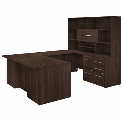 Bush Business Furniture Office 500 Black Walnut Desk1