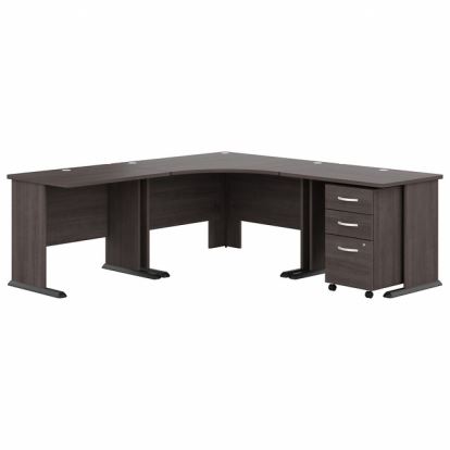 Bush Business Furniture Studio A 83W Large Corner Desk with 3-Drawer Mobile File Cabinet1