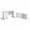 Bush Business Furniture Studio A 60W Computer Desk with Mobile File Cabinet and Low Storage Cabinet1