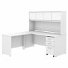 Bush Business Furniture Studio C 72W X 30D L Shaped Desk With Hutch, Mobile File Cabinet and 42W Return1