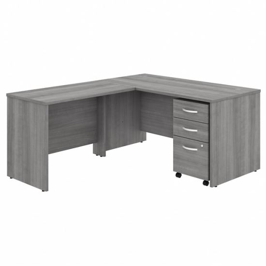 Bush Business Furniture Studio C 60W x 30D L Shaped Desk with Mobile File Cabinet and 42W Return1