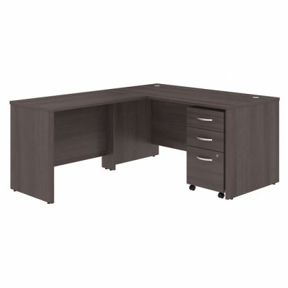 Bush Business Furniture Studio C 60W x 30D L Shaped Desk with Mobile File Cabinet and 42W Return1