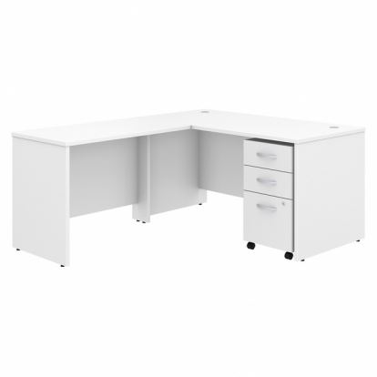 Bush Business Furniture Studio C 60W x 30D L Shaped Desk with Mobile File Cabinet and 42W Return1