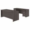 Bush Business Furniture Studio C 72W x 36D Bow Front Desk and Credenza with Mobile File Cabinets1