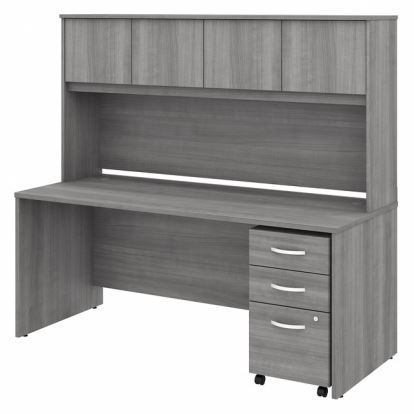 Bush Business Furniture Studio C 72W x 30D Office Desk with Hutch and Mobile File Cabinet1
