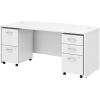 Bush Business Furniture Studio C 72W X 36D Bow Front Desk With Mobile File Cabinets1