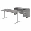 Bush Business Furniture Studio C 60W Height Adjustable Standing Desk With Credenza And File Cabinet1