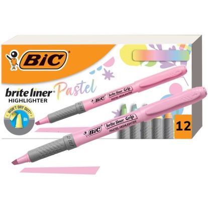 BIC Brite Liner Grip Highlighters, Assorted, 12 Pack1
