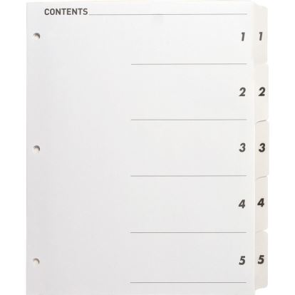 Business Source Table of Content Quick Index Dividers1