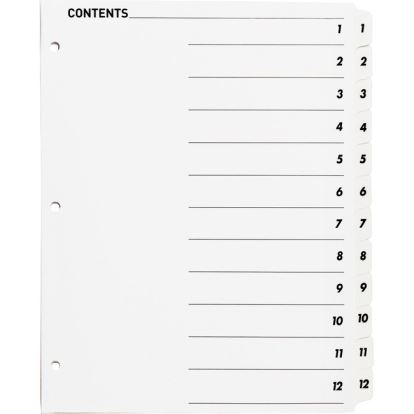 Business Source Table of Content Quick Index Dividers1