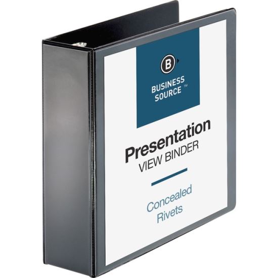 Business Source Round Ring Standard View Binders1