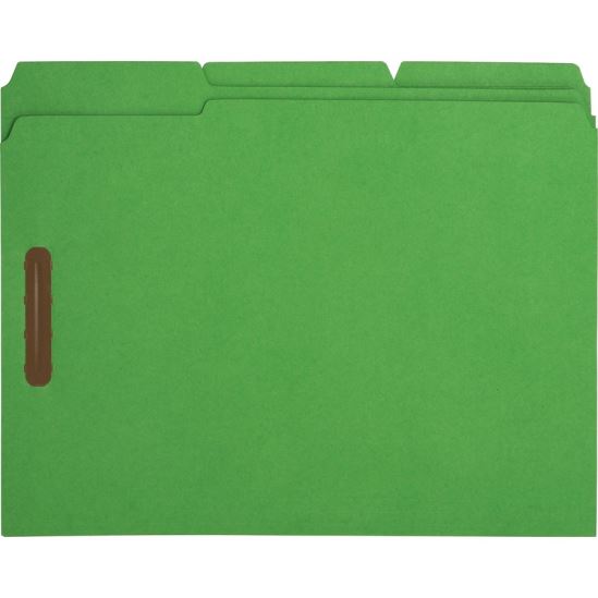 Business Source 1/3 Tab Cut Letter Recycled Fastener Folder1