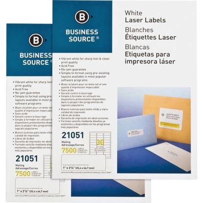 Business Source Bright White Premium-quality Address Labels1