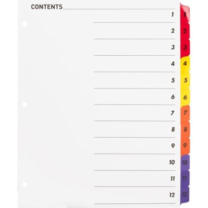 Business Source Table of Content Quick Index Dividers1