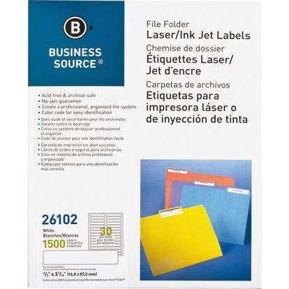Business Source Laser/Inkjet File Folder Labels1