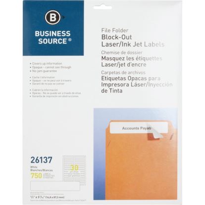 Business Source Block-out File Folder Labels1