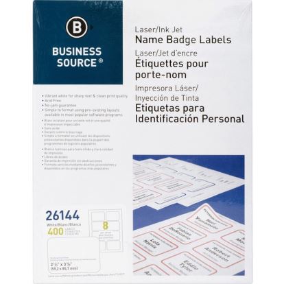 Business Source Laser/Inkjet Name Badge Labels1