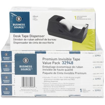 Business Source Invisible Tape Dispenser Value Pack1