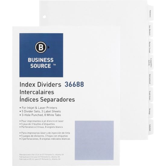 Business Source Punched Tabbed Laser Index Dividers1