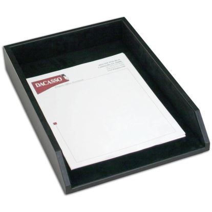Dacasso Legal Tray - Black Leather1