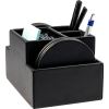 Dacasso Black Leather Desk Supply Organizer3