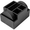 Dacasso Black Leather Desk Supply Organizer4