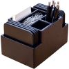 Dacasso Black Leather Desk Supply Organizer7