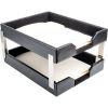 Dacasso Bonded Leather Double Letter Trays3