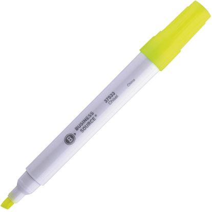 Business Source Chisel Tip Yellow Value Highlighter1