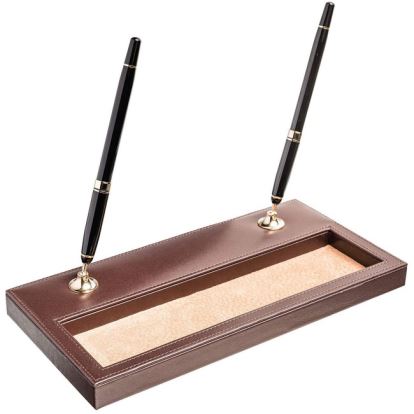 Dacasso Leather Double Pen Stand1