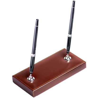 Dacasso Bonded Leather Double Pen Stand1