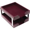 Dacasso Bonded Leather Double Letter Trays1