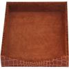 Protacini Cognac Brown Italian Patent Leather Front-Load Letter Tray2
