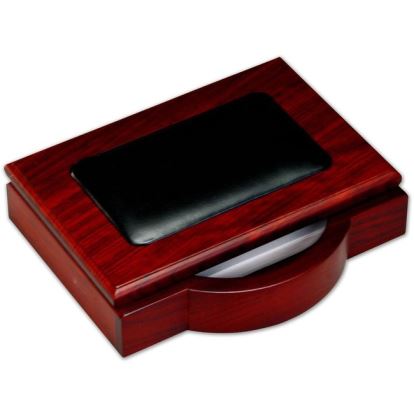 Dacasso Rosewood & Leather Memo Holder1