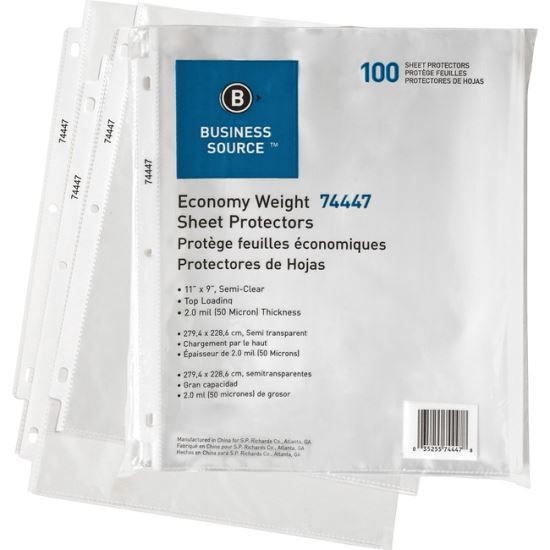 Business Source Economy Weight Sheet Protectors1