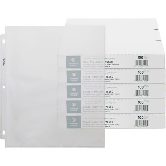 Business Source Top-Loading Poly Sheet Protectors1